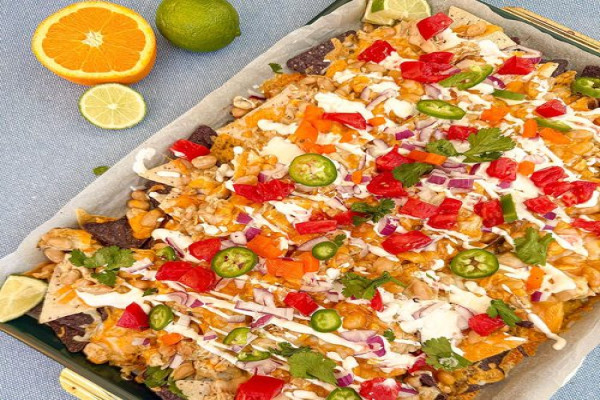 White Chicken Chili Nachos