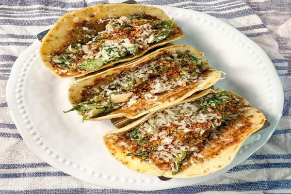 Smash Chicken Caesar Tacos
