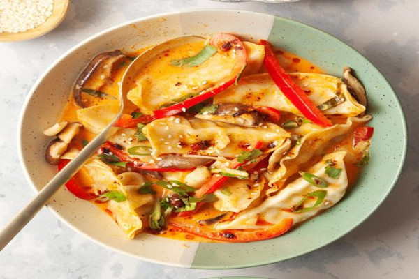 One Pan Dumpling Dinner