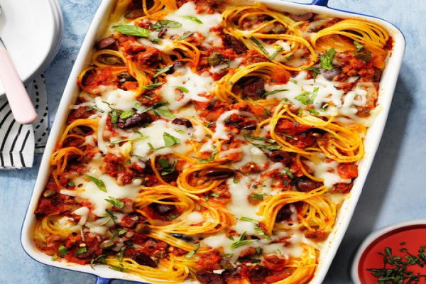 Make Ahead Spicy Olive Pasta