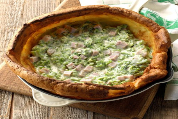 Broccoli Ham Puff Pancake