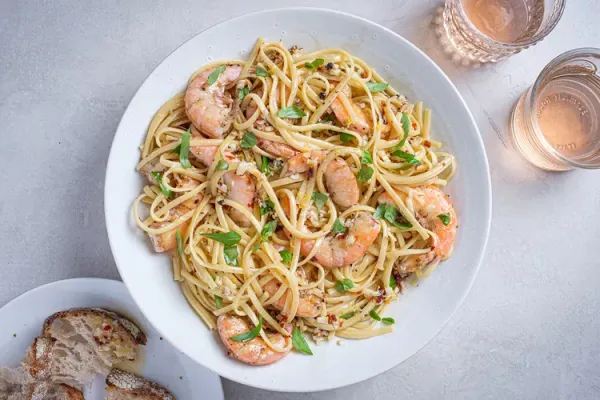 Air Fryer Shrimp Scampi