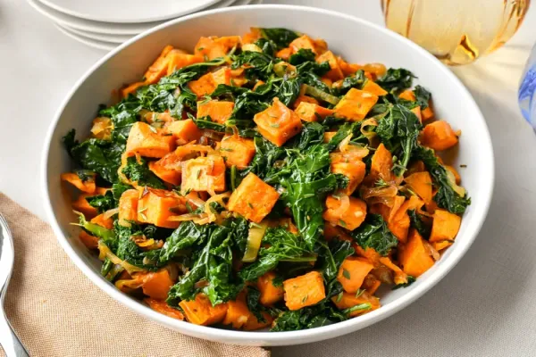 Roasted Sweet Potato and Kale Salad