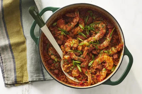Red Rice with Shrimp