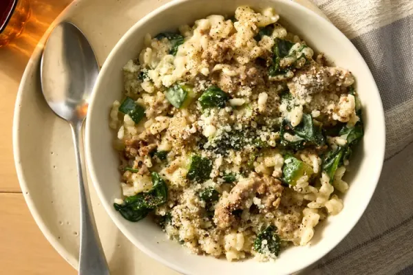 Slow-Cooker Sausage and Vegetable Risotto