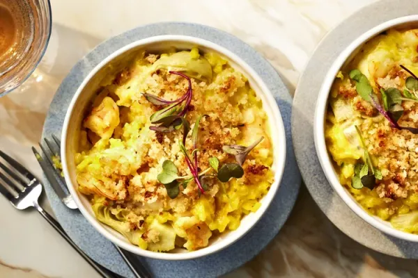 Artichoke and Shrimp Gratins