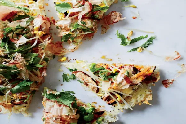 Fried Rice Pizza with Shiitakes and Edamame