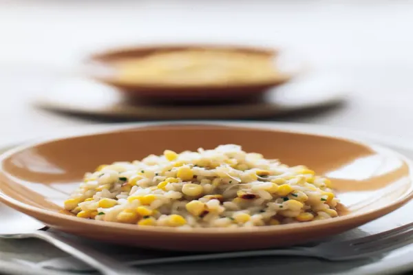 Pan-Roasted Corn Risotto