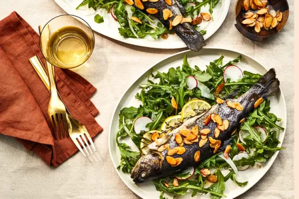 Herb Roasted Trout with Buttery Almonds