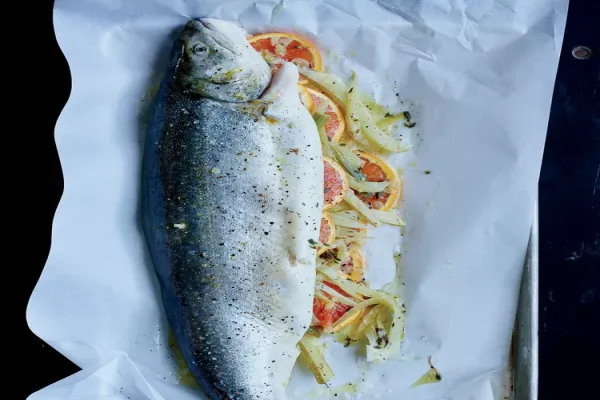 Whole Baked Trout with Fennel and Orange