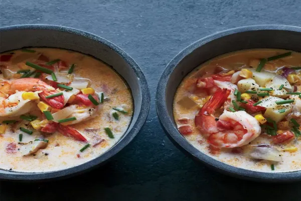 Creamy Shrimp, Corn and Tomato Chowder