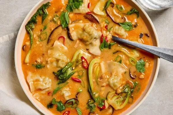 Red Curry Dumpling Soup