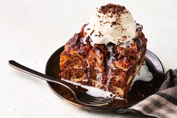 Chocolate Banana Bread Pudding
