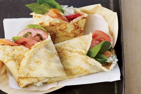 Smoked Salmon and Cream Cheese Crêpes