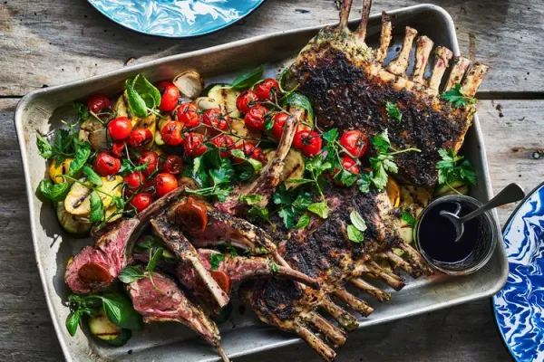 Grilled Rack of Lamb with Demi-Glace Butter