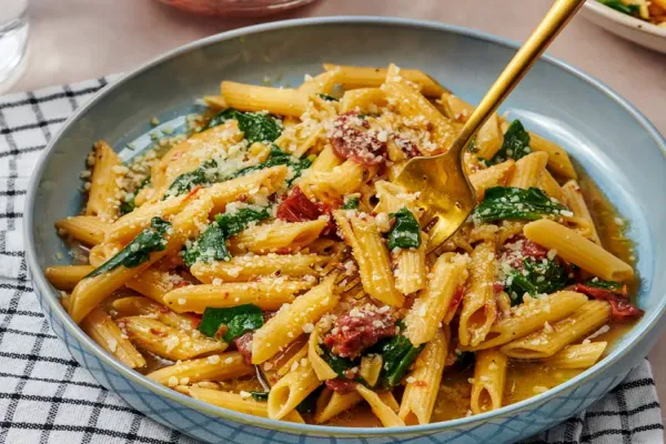 Spinach and Sun-Dried Tomato Pasta